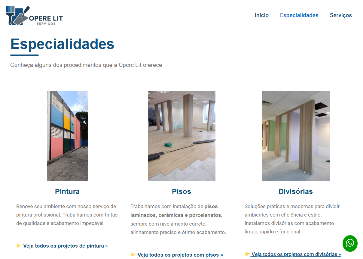 Exemplo de site profissional desenvolvido pela SafeL, otimizado para SEO e performance